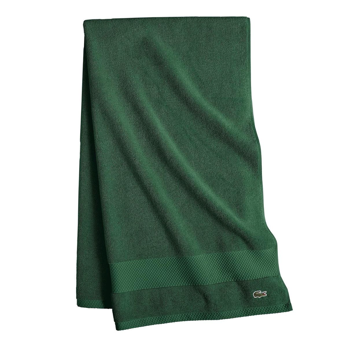 Lacoste Heritage Supima Toalla de Algodón - Bath Sheet 35x70 - Verde cocodrilo