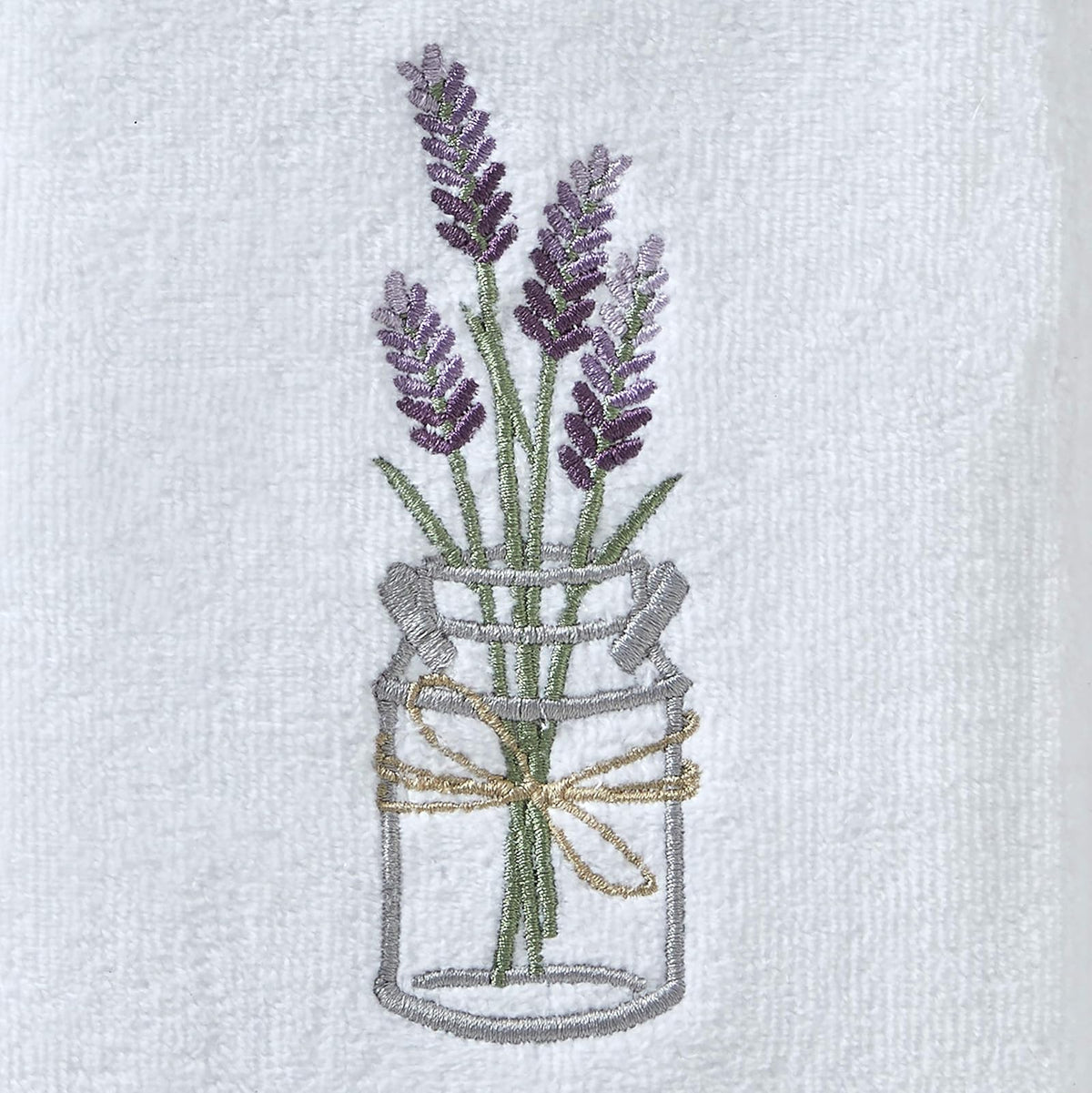 SKL Home Juego de Toallas de Mano de Lavanda, 2 Piezas, 100% algodón | Terciopelo suave y decorativo. Para uso en el baño, cocina o bar y es un gran regalo.