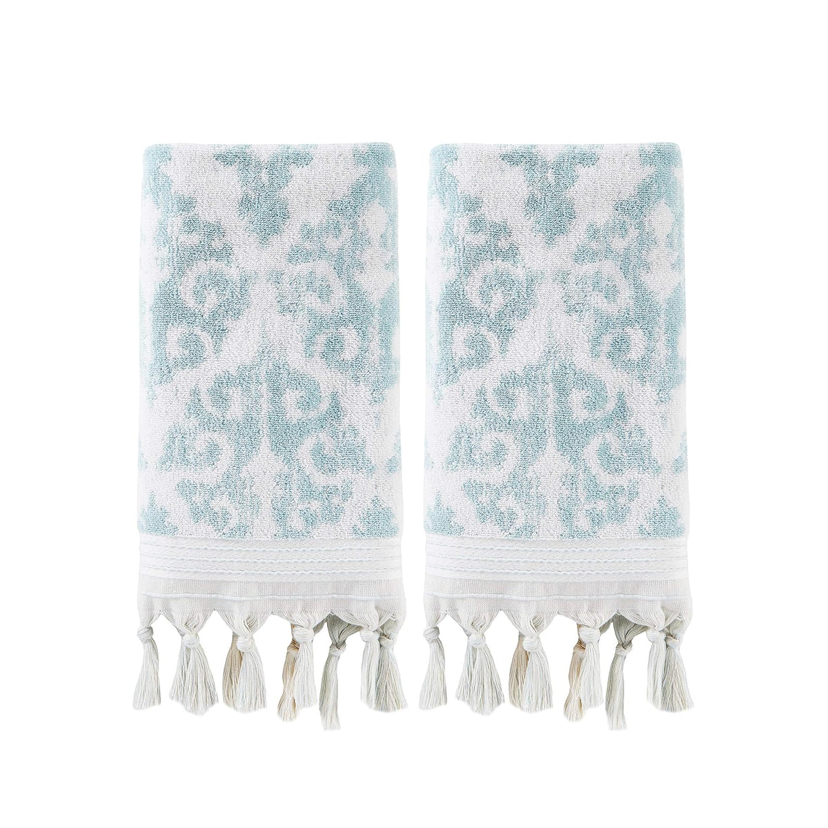SKL Home Mirage - Flecos, Toallas de Mano, Aqua, Juego de 2, Agua (Aqua), Hand Towel Set, 1