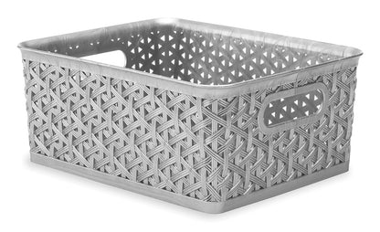 Whitmor 6597-5656-SLVR Bolso de resina, pequeño, plateado - Plata
