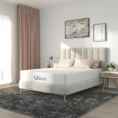 NapQueen Colchón de Espuma viscoelástica de bambú de 6 Pulgadas, tamaño matrimonial, tamaño Mediano, Firme, Cama en una Caja