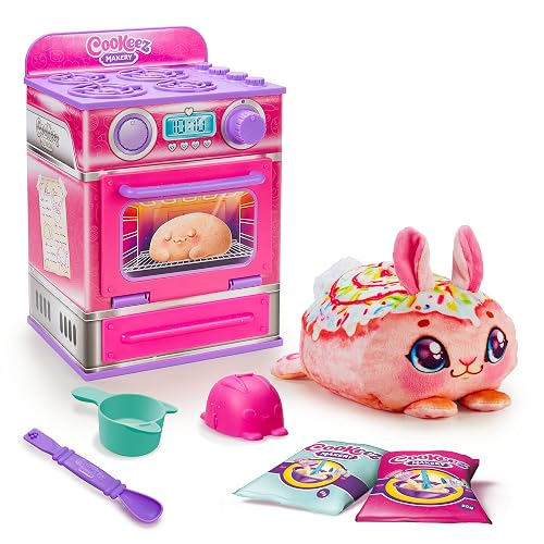 Cookeez Makery - Horno Mágico para Hornear, Peluche Sorpresa Aromático a Canela, Oven Playset Cinnamon Treatz Rosa - Set Interactivo con Masa, Moldes y Accesorios