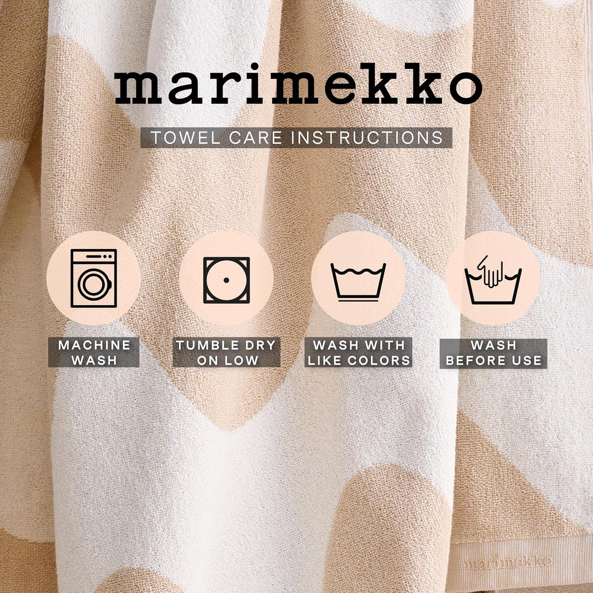 Marimekko Räsymatto Toalla de algodón de Rizo