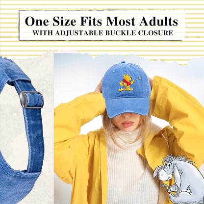 Concept One Disney Winnie The Pooh Dad - Gorra de béisbol Ajustable de algodón con ala Curvada Sombrero de papá Unisex Adulto