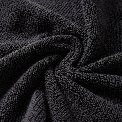 Vera Wang - Toallas de baño, Altamente absorbentes y súper Suaves, Esenciales de baño, Certificado Oeko-Tex, (Plisado esculpido, Negro, 6 Piezas)