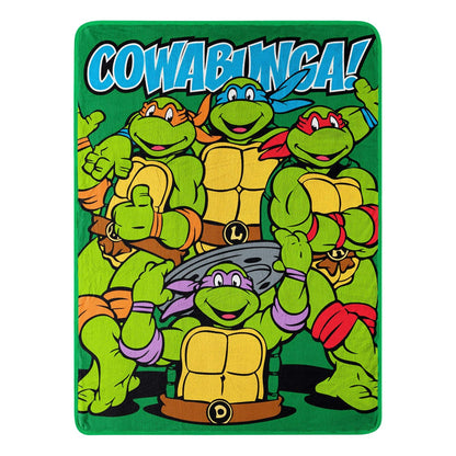 Northwest Nickelodeon - Manta de Forro Polar para Adolescentes Mutantes Ninja Turtles, Cowabunga Dudes, 46 x 60 Pulgadas