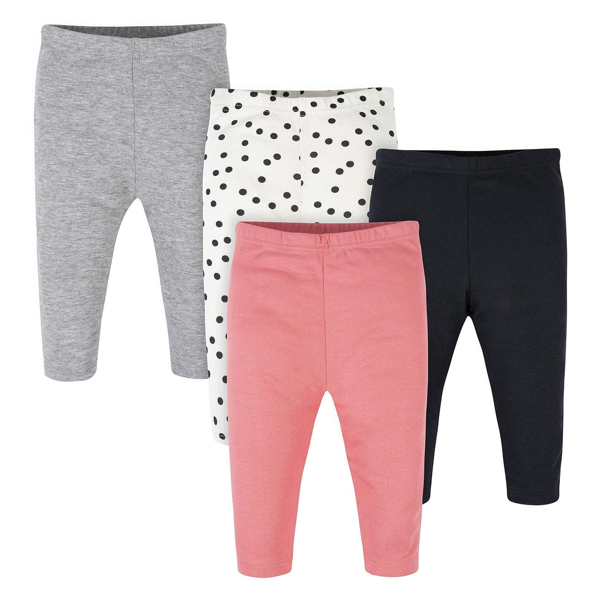 Onesies Brand Paquete de 4 Pantalones para Bebé, Mix N Match - 3-6 Meses - Paquete de leggings de lunares