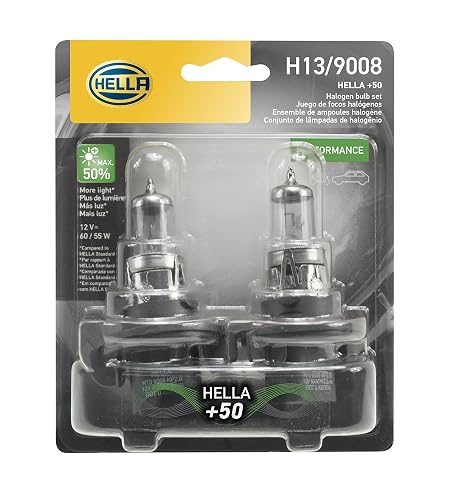 Hella H13P50TB Foco de Rendimiento +50% 60/55W, Paquete de 2