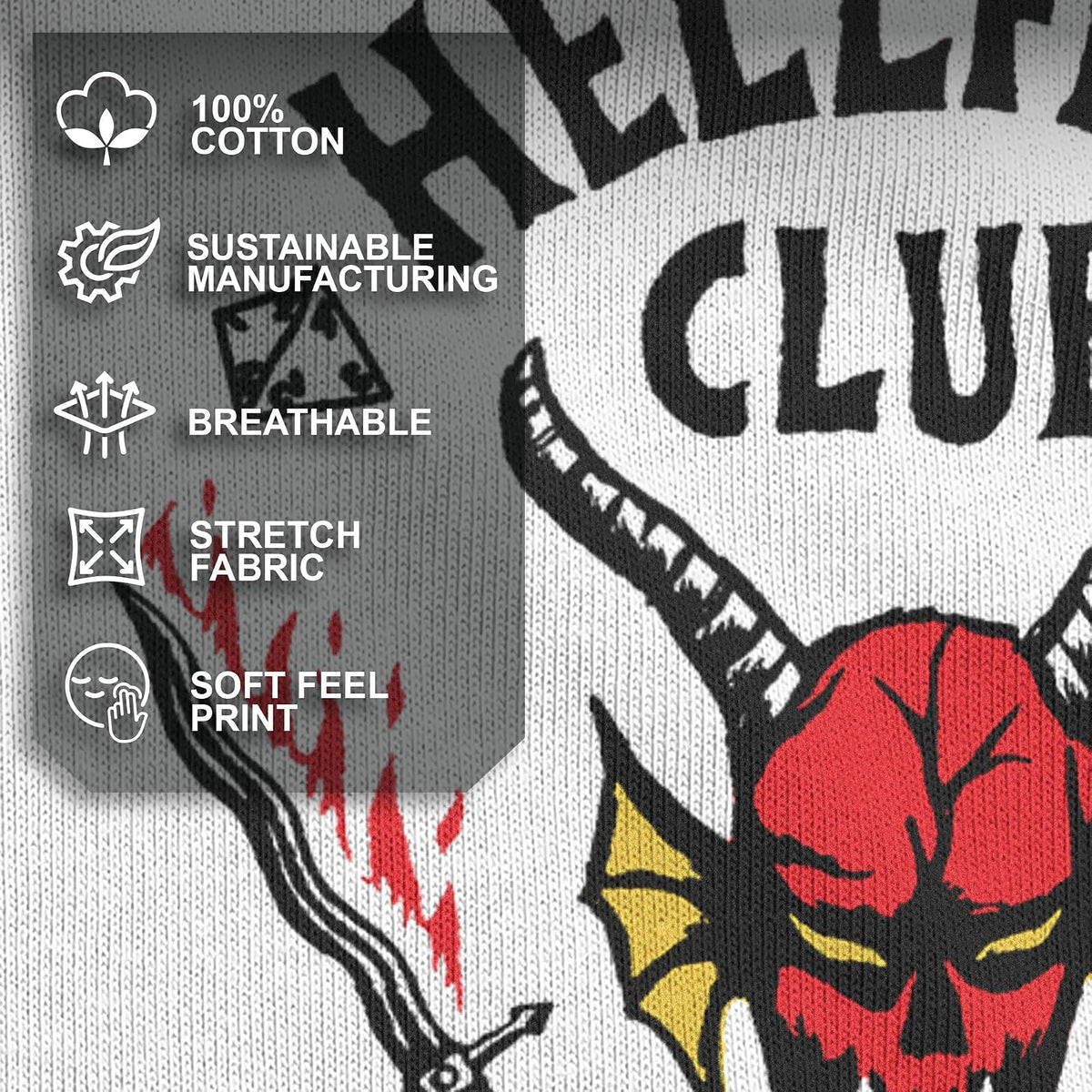 Stranger Things Stranger Things Hellfire Cut Young - Camiseta de Manga Corta para Hombre Camiseta para para Hombre