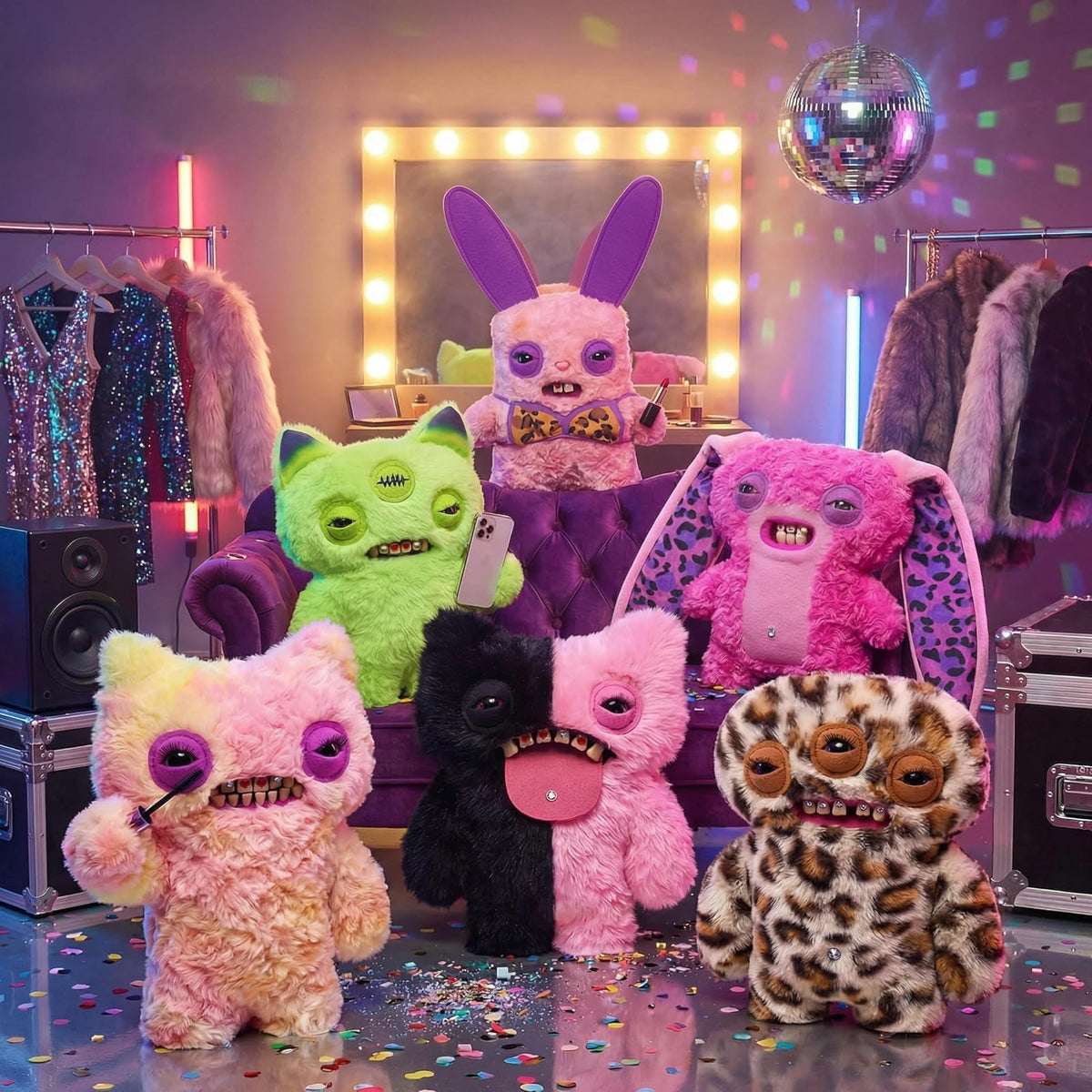 ZURU Fuggler Baddies Fuggs de 9 Pulgadas (Conejo rabioso) | Divertido monstruo feo con dientes característicos; felpa coleccionable suave y abrazable; para fanáticos y coleccionistas