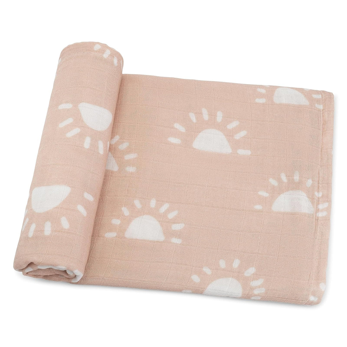 Comfy Cubs Manta de Muselina para Envolver Bebé, 119x119 cm - Sol ruborizado