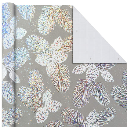 Hallmark Paquete de papel de regalo de día festivo con líneas cortadas en el reverso, Elegant Trend, 3 Pack, Tri-Pack, 1