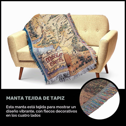 Northwest Lord of The Rings - Manta Tejida de Tapiz The Hobbit, 48 x 60 Pulgadas, Tierra Media