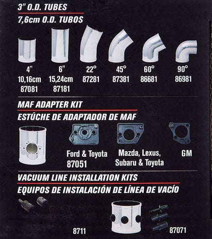 Spectre Performance Montaje de Sensor MAF, Plateado/Negro, SPE-87051