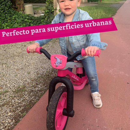 Chillafish Bmxie² - Bicicleta de Equilibrio Ligera con reposapiés Integrado y Freno de pie para niños de 2 a 5 años, neumáticos de Piel de Goma sin Aire de 12 Pulgadas, Asiento Ajustable sin