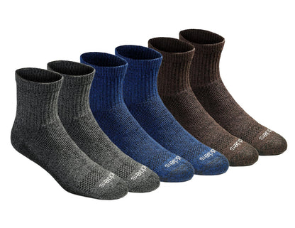 Dickies Calcetines Dri-Tech Control de Humedad para Hombre - M - Gris - Azul - café (6 Pares)