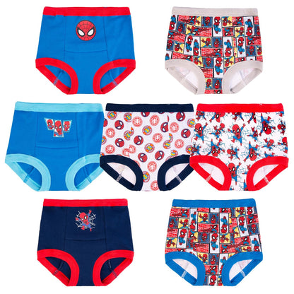 Marvel - Pantalones de entrenamiento de superhéroes para bebé, tabla de éxito y calcomanías con Spiderman, Iron Man, Hulk y más tallas 18m-4t, Paquete de 7 Spiderman Classic, 2 Años