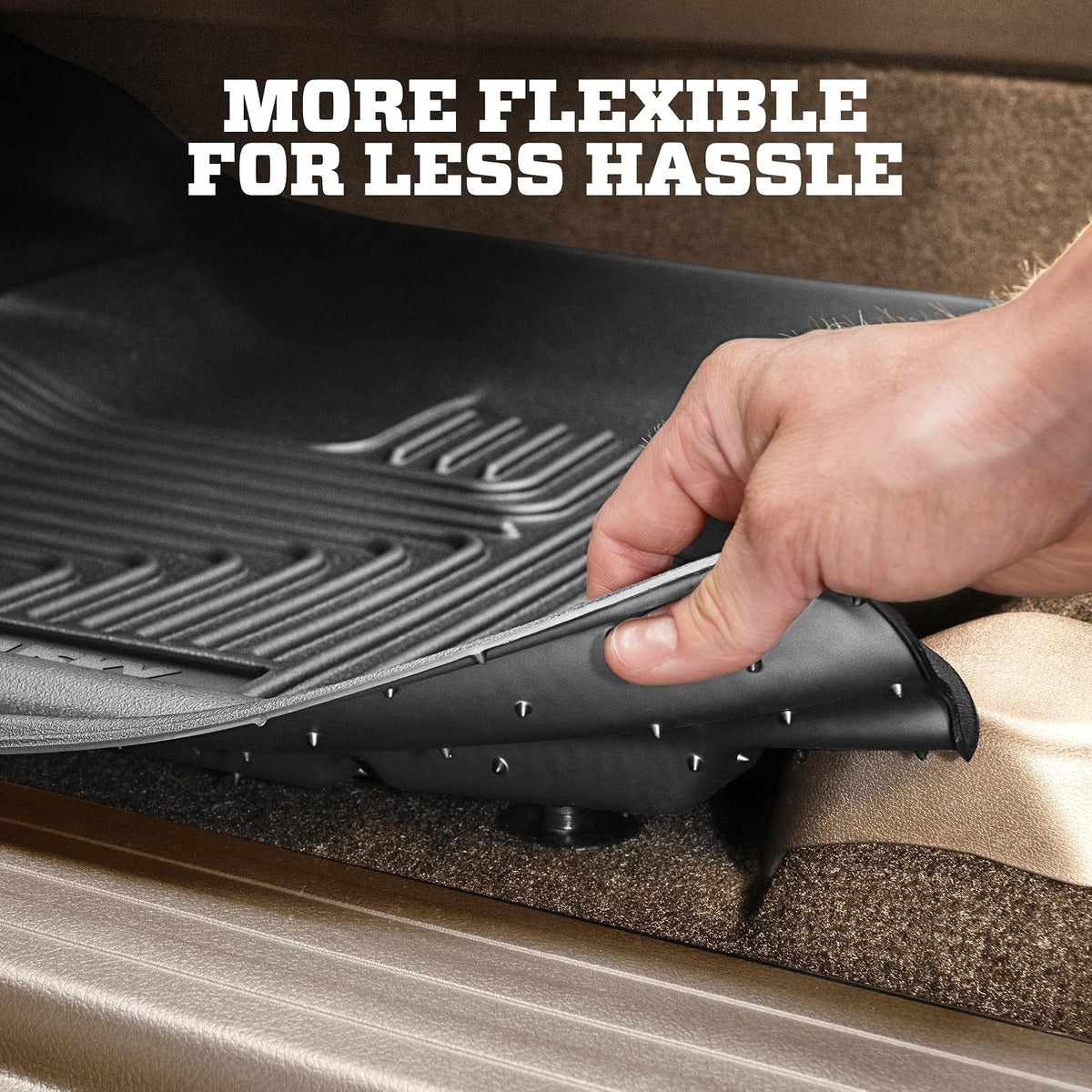 Husky Liners Forros de Piso de Asiento Delantero y Segundo, Todo, Negro, Floor Liners - Front