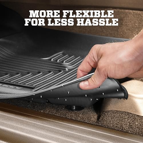 Husky Liners Juego de Alfombrillas para Chevrolet Silverado/GMC Sierra Doble Cabina 2014-2018, Negro 98231