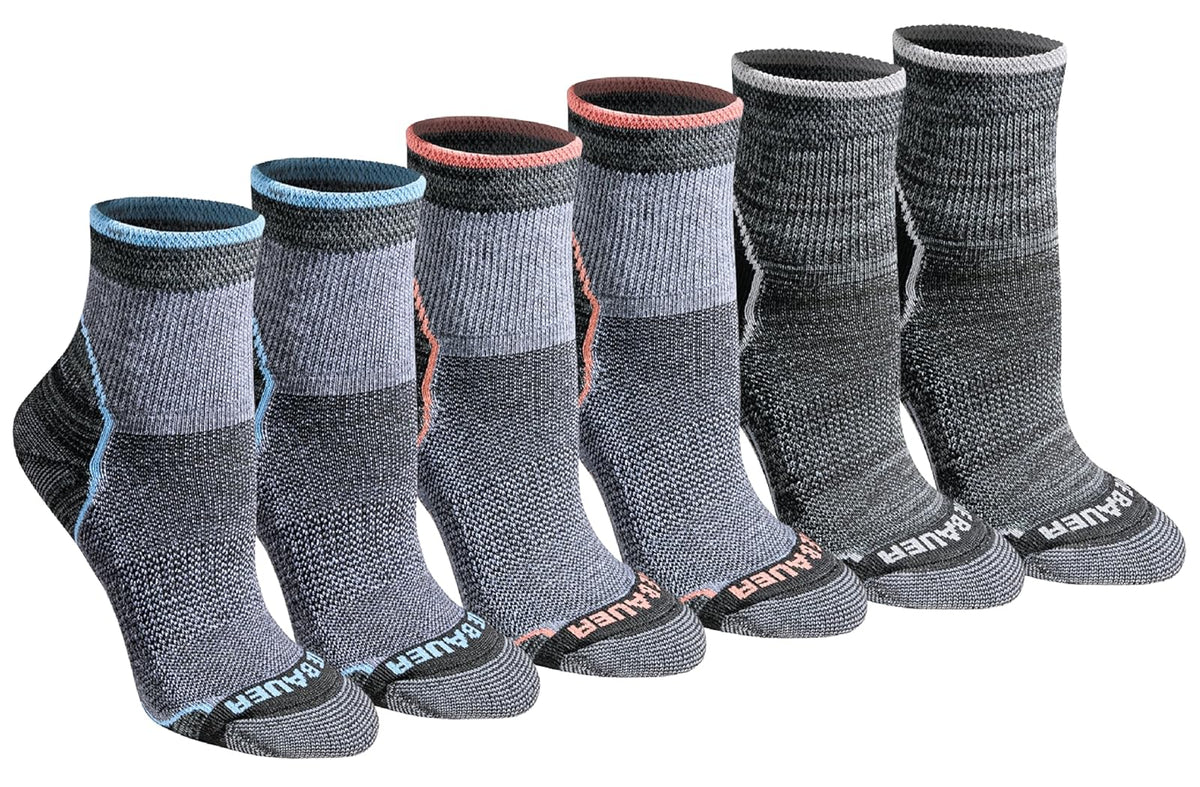 Eddie Bauer Dura Dri Calcetines Paquete de 6 Mujer - M - Carbón Surtido Fr (6 Pares)