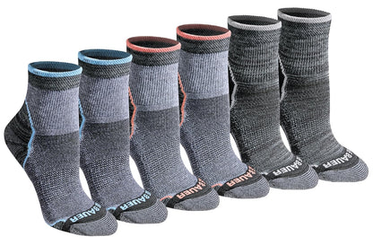 Eddie Bauer Dura Dri Calcetines Paquete de 6 Mujer - M - Carbón Surtido Fr (6 Pares)