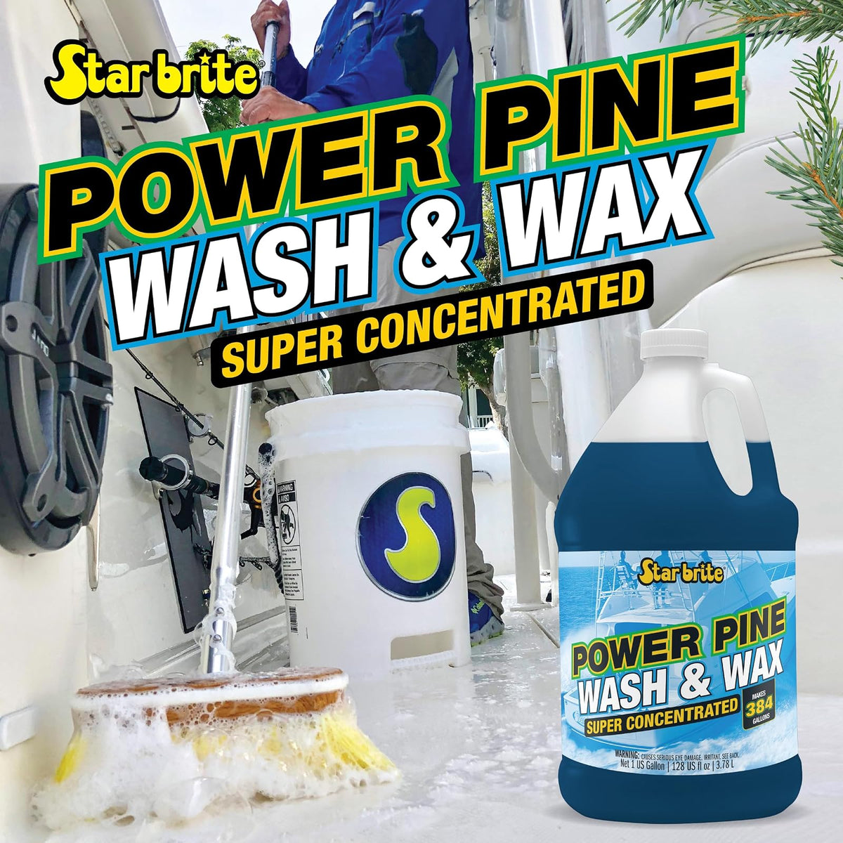 STAR BRITE Power Pine Concentrado de Lavado y Cera, Biodegradable