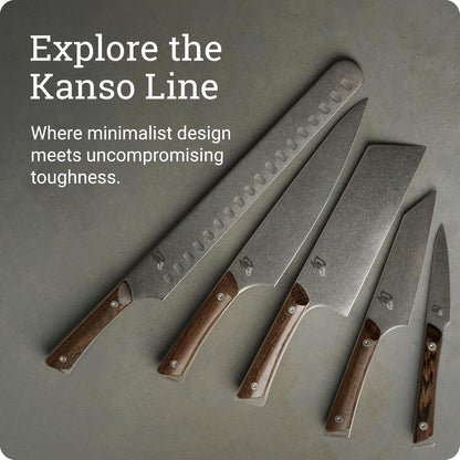 Shun SWT0718 Kanso cuchillo Santoku hueco de 17.78 cm