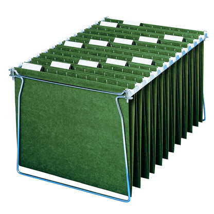Smead 64055 - Carpeta para colgar archivos, pestaña ajustable de corte 1/5, tamaño carta, verde estándar, carpetas colgantes para archivadores, carpeta organizadora de archivos, 25 por caja