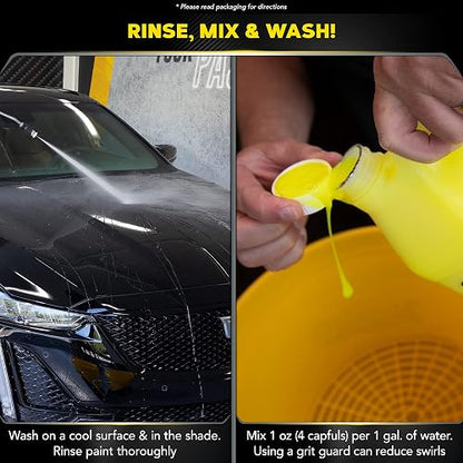 Meguiar's G17701 Ultimate Wash and Wax Lavado Autos Cera Limpia Protege pH Neutro 3.78L
