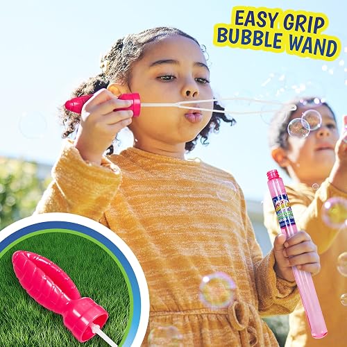 Maxx Bubbles - Paquete de 24 varitas de Burbujas a Granel de 14.6 Pulgadas para Juguete de Verano, Uso en Actividades al Aire última intervensión/Interiores, Suministros de Fiesta para niños, 2