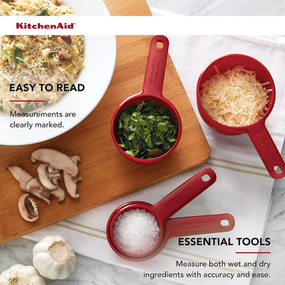 KitchenAid Juego de tazas medidoras universales, 4 piezas, Empire Red