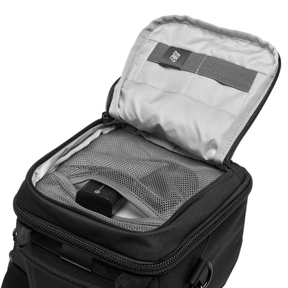 Lowepro ProTactic TLZ 70 AW Bolsa de Carga Superior para Cámara DSLR Profesional con Lente 24-70mm, Compartimento Expandible y Espacio para Accesorios, Compatible con Canon y Nikon, Color Negro