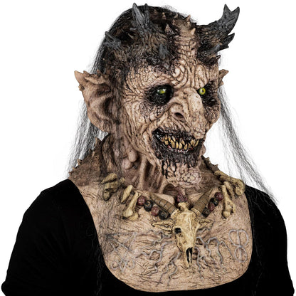 Ghoulish Productions Máscara De Látex Priestess of Hell Flesh, Accesorio Látex Cosplay Bruja, Disfraz Aterrador para Halloween y Fiestas Temáticas, Cosplay Witch Guardiana, Diseño Artesanal Head Mask