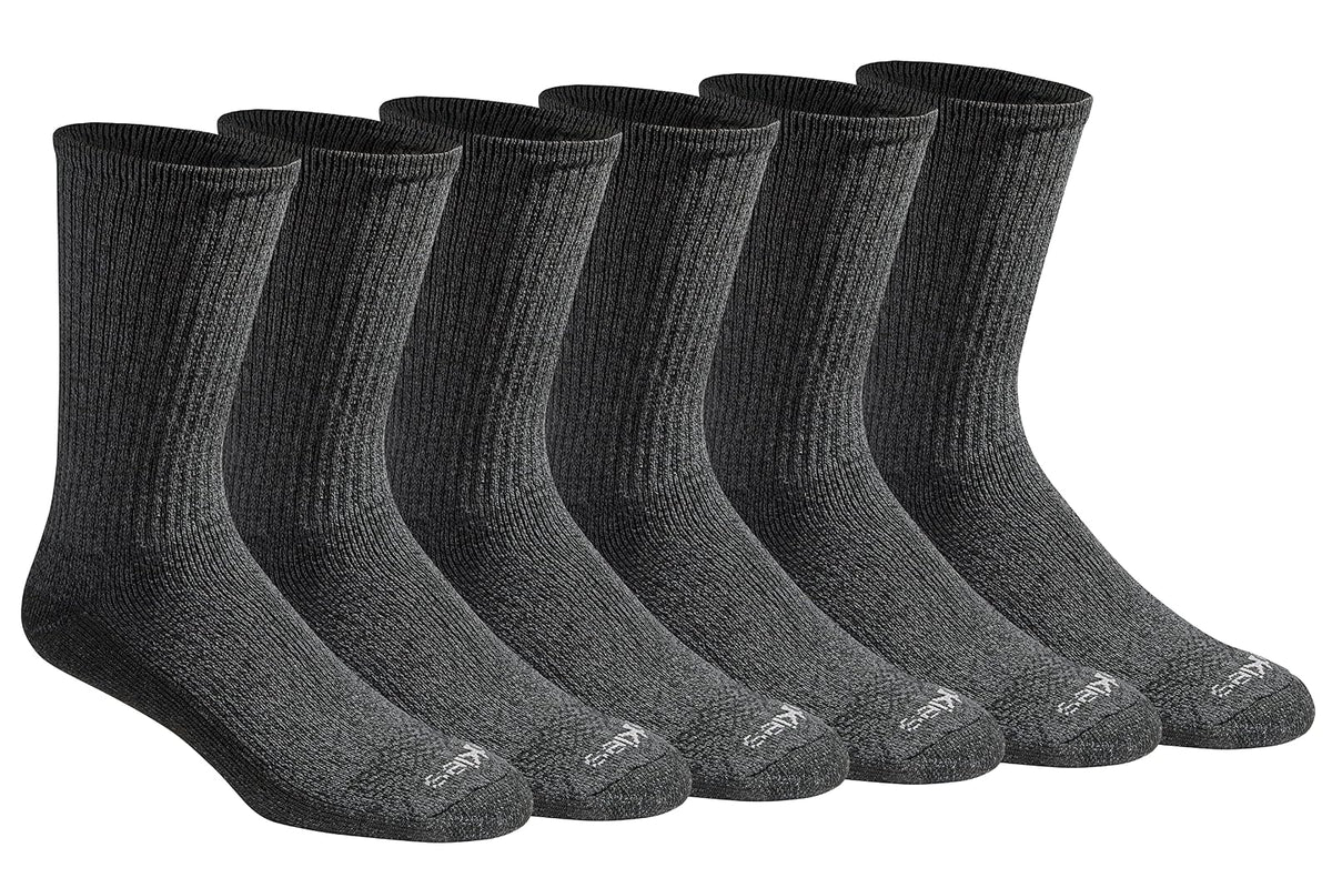 Dickies Calcetines Deportivos para Hombre, Talón y Puntera Reforzados - M - Gris Jaspeado (6 Pares).