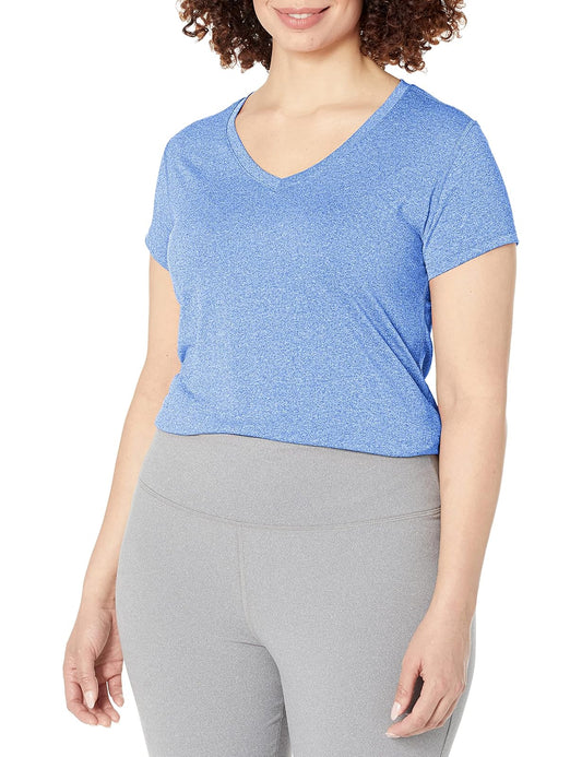 Hanes Cooldri Camiseta de Manga Corta con Cuello en V para Mujer (Paquete de