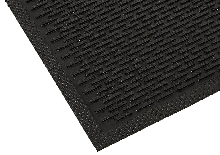 Tapete de Entrada de Hule Aqua Trap 55x85cm -Ecológico -Material Reciclado -Caucho de Alta Resistencia -Antiderrapante -Ideal para Retener la Humedad y Suciedad -Uso Rudo para Interior y Exterior