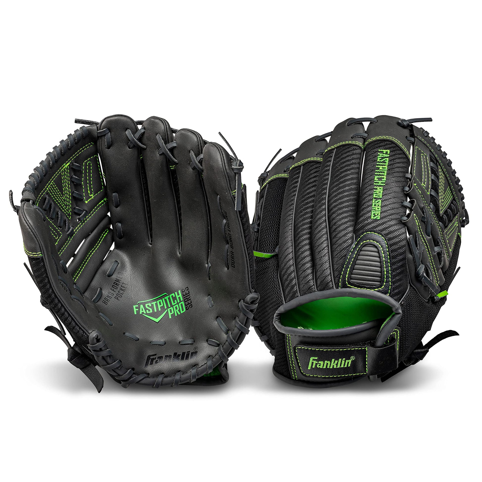 Franklin Sports Girls Softball Glove - Women's Windmill Fastpitch + Slowpitch Softball Glove - Lime Softball Mitt - Left Hand Throw Adult + Youth - 11"
