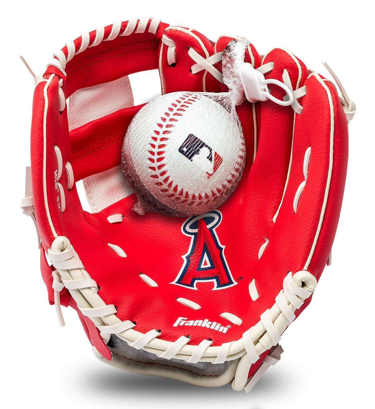 Franklin Sports MLB Set de Guante y Pelota de Teeball Infantil, 9.5 Pulg - Ángeles de Los Ángeles