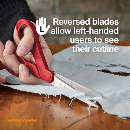 Fiskars 8 Inch All-purpose Left-hand Scissors (12-94508697WJ)