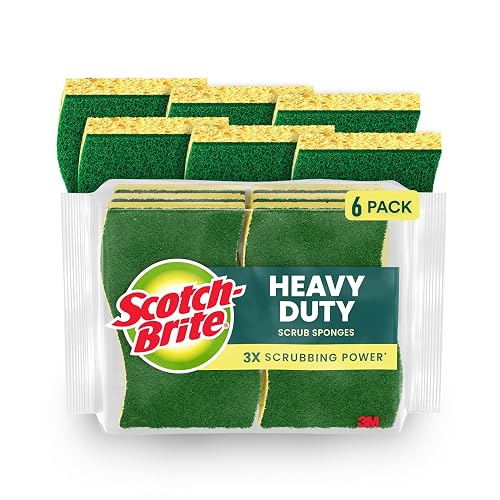 Scotch-Brite Heavy Duty Scrub Sponge, 6-Sponges