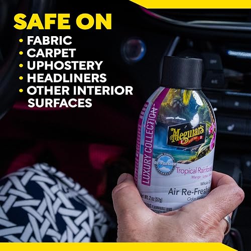 Meguiar's Car Air Refresher Nebulizador Antiolor, Aroma Tropical Rainforest, Rosa, 57 g G262602