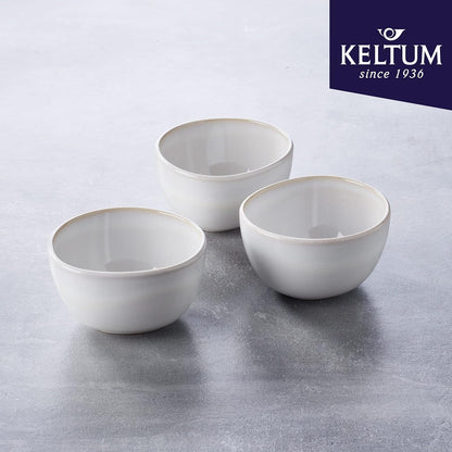 Keltum - Juego de 3 cuencos de cerámica vidriada de 10,16 cm