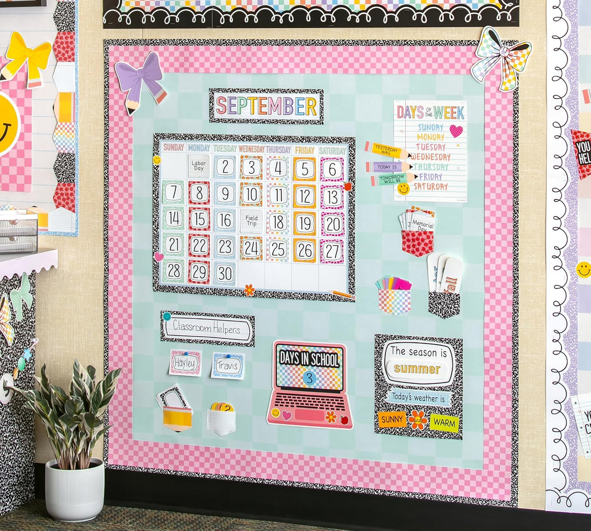 Teacher Created Resources Green Checkers Better Than Paper® - Rollo de tablero de anuncios (TCR77601)