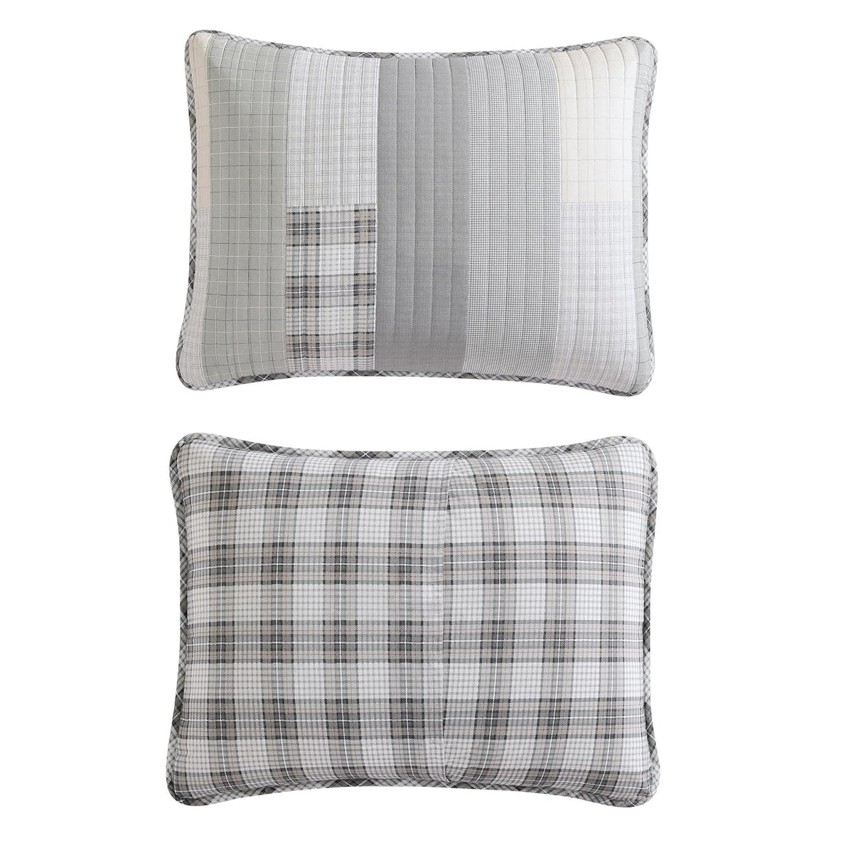Eddie Bauer - Juego de edredón King de algodón, Reversible con Fundas a Juego, decoración del hogar para Todas Las Estaciones (Gris Fairview), tamaño King
