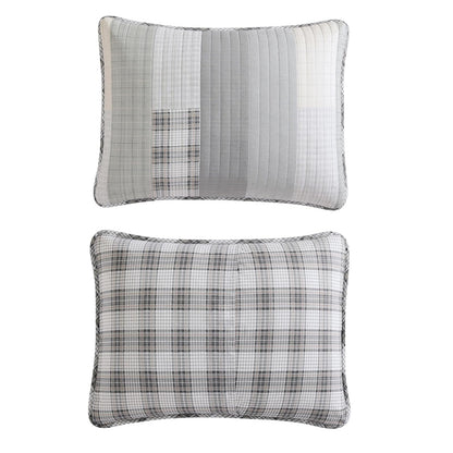 Eddie Bauer - Juego de edredón King de algodón, Reversible con Fundas a Juego, decoración del hogar para Todas Las Estaciones (Gris Fairview), tamaño King