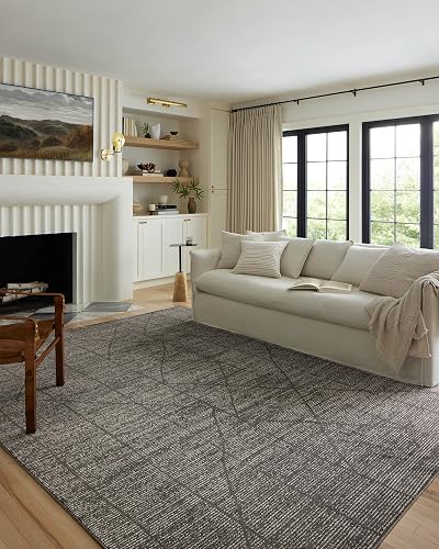 Loloi II Kamala Collection KAM-06 Charcoal/Ivory 2'-3" x 3'-10" Accent Rug