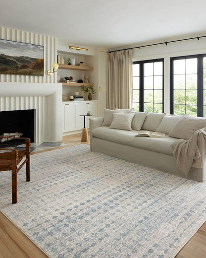 Loloi Tapete Decorativo Kamala, Diseño Marroquí - Rectangular - Sky - Dove - 3'10" x 2'3" (Rectangular)