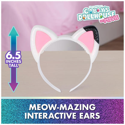 Gabby's Dollhouse: The Movie, Meow-Mazing Orejas interactivas, diadema con luces, sonidos y 3 modos de juego, juguetes para niños para niñas y niños a partir de 3 años