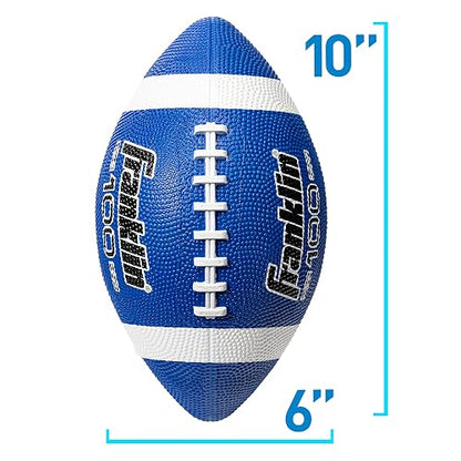 Franklin Sports - Pelotas de fútbol Infantil Grip-Rite 100 Juveniles de Goma para niños, pelotas de fútbol de Goma duraderas para Exteriores, pelotas de fútbol Individuales + 6 Paquetes de fútbol a