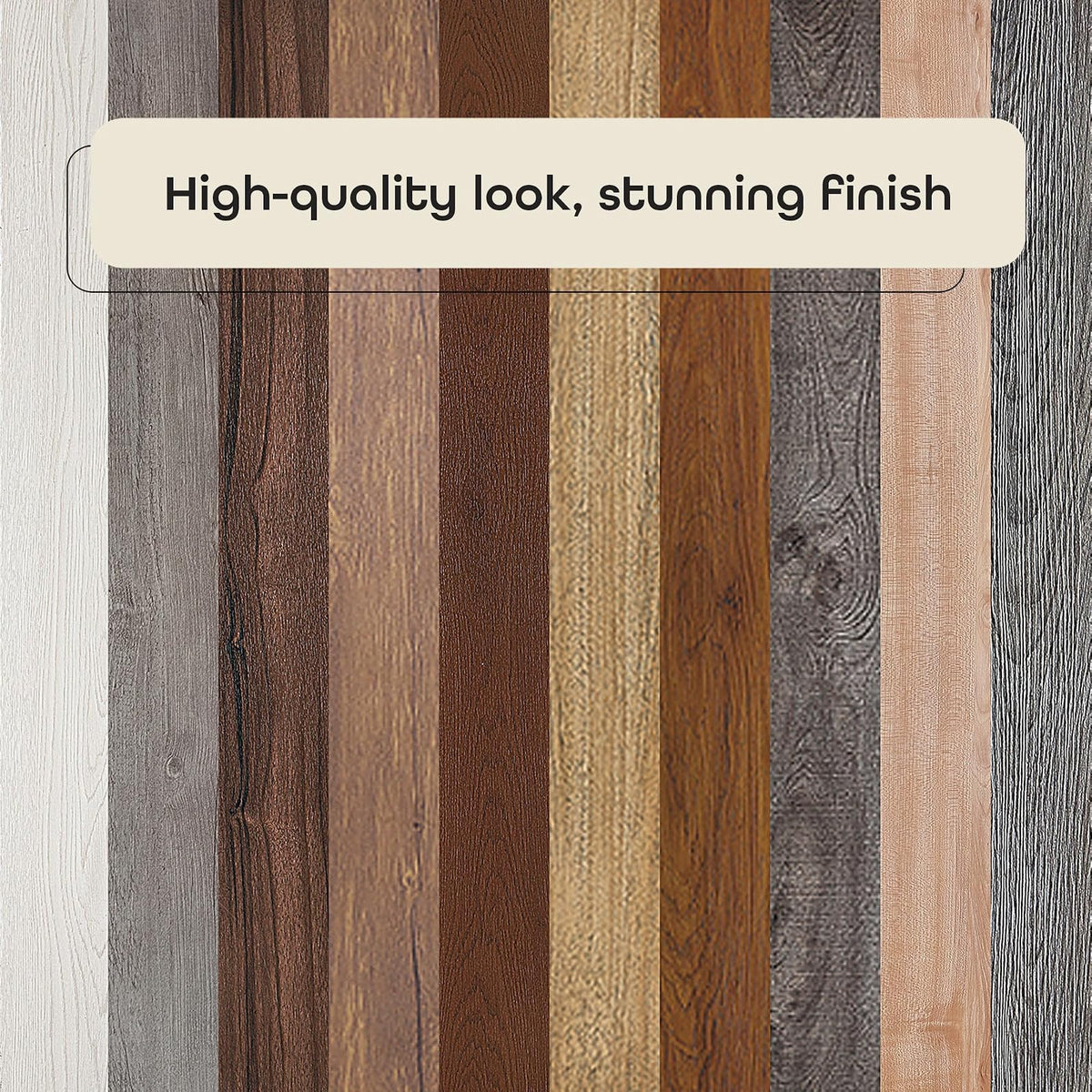 Achim Home Décor - Piso de vinilo de 1,2 mm, 10 tablones - 6 x 36 pulgadas, nogal, no necesita calcomanía, piso de bricolaje en relieve, sensación de grano de madera natural para cocina, comedor y
